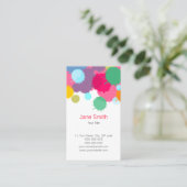 Kleurrijke plastic verf creatieve inkt visitekaartje (Staand voorkant)