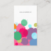 Kleurrijke plastic verf creatieve inkt visitekaartje (Achterkant)