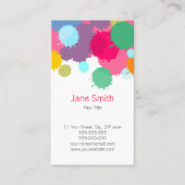 Kleurrijke plastic verf creatieve inkt visitekaartje (Voorkant)