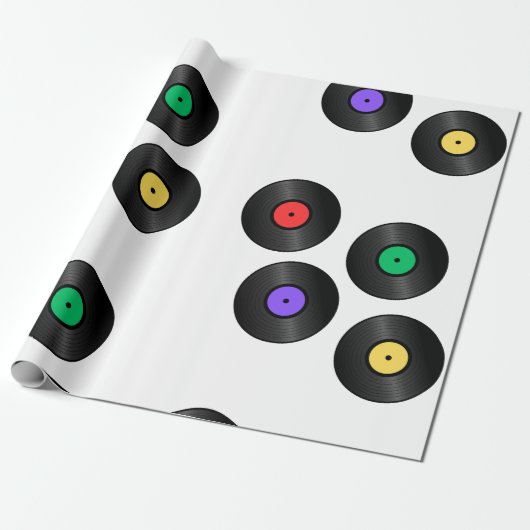 "Kleurrijke platen" Cadeaupapier (Uitgerold)