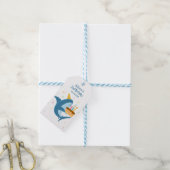 Kleurrijke platte eenvoudige Baby haaien verjaarda Cadeaulabel (Met Touw)
