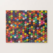 Kleurrijke platte einde van kleurpotloden abstract legpuzzel (Horizontaal)