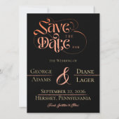 Kleurrijke platte Save The Date kaart (Achterkant)