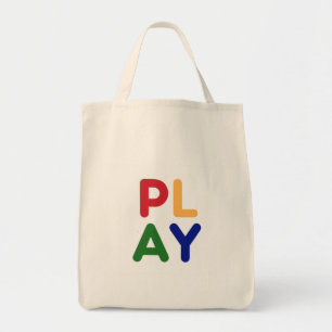 Kleurrijke PLAY Canvas tas voor iedereen
