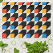 Kleurrijke Pleinen Keukenhanddoek (Gevouwen)