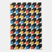 Kleurrijke Pleinen Keukenhanddoek (Verticaal)