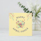 Kleurrijke Plezier April Fools Dag Vakantie Kaart (Staand voorkant)
