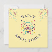 Kleurrijke Plezier April Fools Dag Vakantie Kaart (Voorkant)