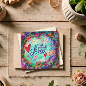 Kleurrijke Plezier U bent Geliefd Valentijn Whimsi Notitiekaartje