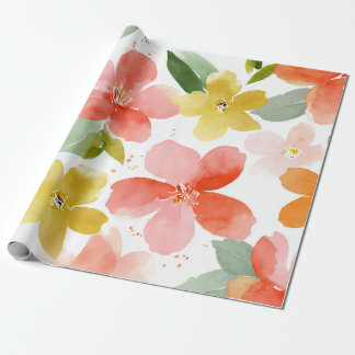 Kleurrijke Plumeria Hawaï Tropische Bloem Botanisc Cadeaupapier