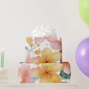 Kleurrijke Plumeria Hawaï Tropische Bloem Botanisc Cadeaupapier