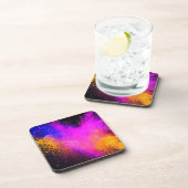 Kleurrijke poedereruptie bier onderzetter (Rechterzijde)