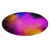 Kleurrijke poedereruptie snijplank (Hoek)