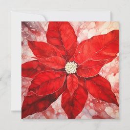 Kleurrijke poinsettia Kerstgroetkaart  Feestdagenkaart