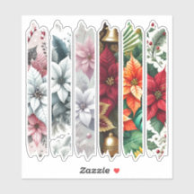 Kleurrijke Poinsettia Washi Tape Scrapbook Sticker