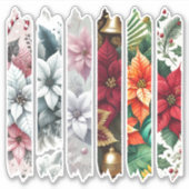 Kleurrijke Poinsettia Washi Tape Scrapbook Sticker (Voorkant)
