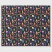 Kleurrijke Poison Potions Flessen Halloween Cadeaupapier (Vlak)