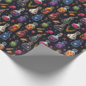 Kleurrijke Poison Potions Flessen Halloween Cadeaupapier (Hoek)