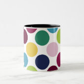 Kleurrijke poka Dot Bubble Round Dot Coffee Mok Cu (Center)