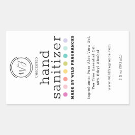 Kleurrijke poka Dot Large Hand Sanitizer Soap Rechthoekige Sticker