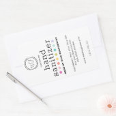 Kleurrijke poka Dot Large Hand Sanitizer Soap Rechthoekige Sticker (Envelop)