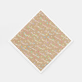 Kleurrijke poka-punts op Faux Kraft Paper Achtergr Servet (Hoek)