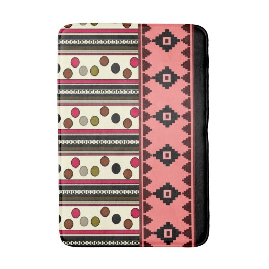 kleurrijke pokadot cirkels badkamer badmat (Voorkant Verticaal)