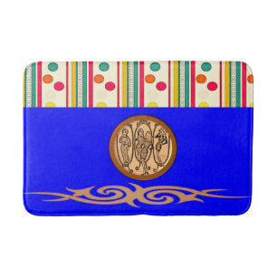 kleurrijke pokadot cirkels badkamer badmat