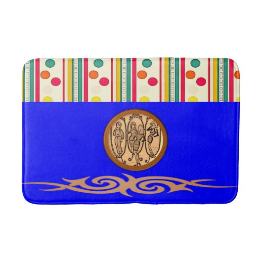 kleurrijke pokadot cirkels badkamer badmat (Voorkant)