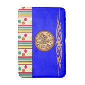 kleurrijke pokadot cirkels badkamer badmat (Voorkant Verticaal)