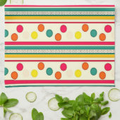 kleurrijke pokadot cirkels keukenhanddoek (Gevouwen)