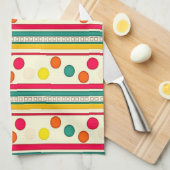 kleurrijke pokadot cirkels keukenhanddoek (Quarter Fold)