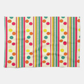 kleurrijke pokadot cirkels keukenhanddoek (Horizontaal)