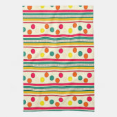 kleurrijke pokadot cirkels keukenhanddoek (Verticaal)