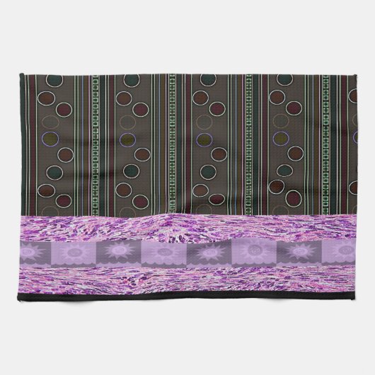 kleurrijke pokadot cirkels keukenhanddoek (Horizontaal)