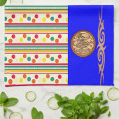 kleurrijke pokadot gooit decoratieve keukenhanddoe theedoek (Gevouwen)