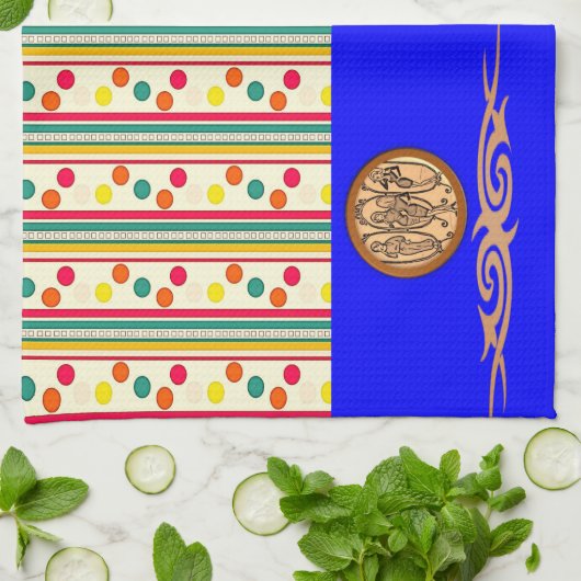 kleurrijke pokadot gooit decoratieve keukenhanddoe theedoek (Gevouwen)