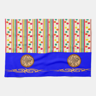 kleurrijke pokadot gooit decoratieve keukenhanddoe theedoek