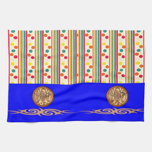 kleurrijke pokadot gooit decoratieve keukenhanddoe theedoek (Horizontaal)