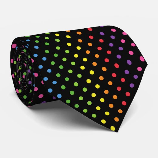 Kleurrijke Polka Classic Stropdas (Opgerold)