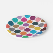 Kleurrijke Polka Dot Baby shower verjaardagsfeestj Papieren Bordje (Gekanteld)