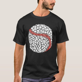 Kleurrijke Polka Dot Baseball Lover International T-shirt