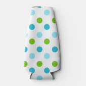 Kleurrijke Polka Dot Bottle Cooler (Voorkant)