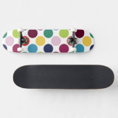 Kleurrijke Polka Dot Bubble Old School Skateboard (Horizontaal)