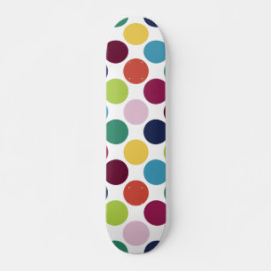 Kleurrijke Polka Dot Bubble Old School Skateboard