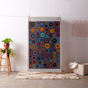 Kleurrijke Polka Dot Circles Patroon #4 Stof