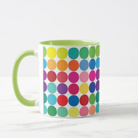 Kleurrijke Polka Dot Cup Pas Mok aan (Links)