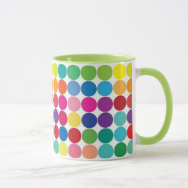 Kleurrijke Polka Dot Cup Pas Mok aan