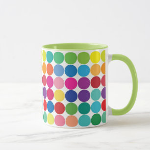 Kleurrijke Polka Dot Cup Pas Mok aan