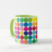 Kleurrijke Polka Dot Cup Pas Mok aan (Voorkant links)